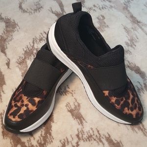 anne klein leopard sneakers
